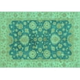 thumbnail image 1 of Ahgly Company Machine Washable Indoor Rectangle Abstract Turquoise Blue Modern Area Rugs, 8' x 10', 1 of 4