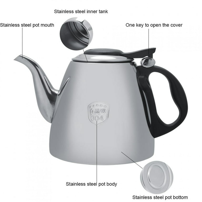 Stainless Steel Tea Pot 1.5L Filter Induction Cooker Water Kettle