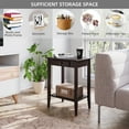 thumbnail image 4 of Wood End Table with Drawer, Narrow Sofa Side Table Bedside Tables with Storage Shelf, 4 of 9