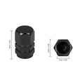 thumbnail image 4 of Unique Bargains Tire Stem Valve Caps Dustproof Hexagon Shape Aluminum Alloy 8pcs Black, 4 of 6