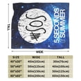 thumbnail image 3 of 5 Seconds Of Summer 5sos Blanket Soft Warm Flannel Air Conditioning Blanket Throw Blankets For Bed Couch Sofa Bedroom Living Room All Season 50"X40", 3 of 9