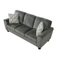 thumbnail image 3 of Benjara Lucy 85 Inch Sofa, Gray Chenille, 2 Pillows, Soft Cushions, Solid Wood, 3 of 6