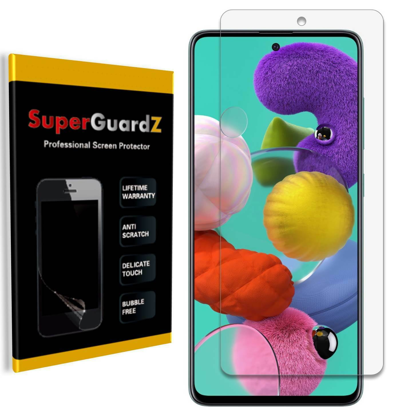 [8-Pack] For Samsung Galaxy A71 SuperGuardZ Screen Protector, Ultra Clear, Anti-Scratch, Anti-Bubble