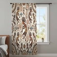 thumbnail image 3 of Boho Western Sheer Curtains 72 Inches Long, Vintage Abstract Art Ethnic Tribe Light Filering Curtains, Breathable Simi Curtain Privacy Drapes for Living Room Bedroom Lightweight Window Treatment, 3 of 9