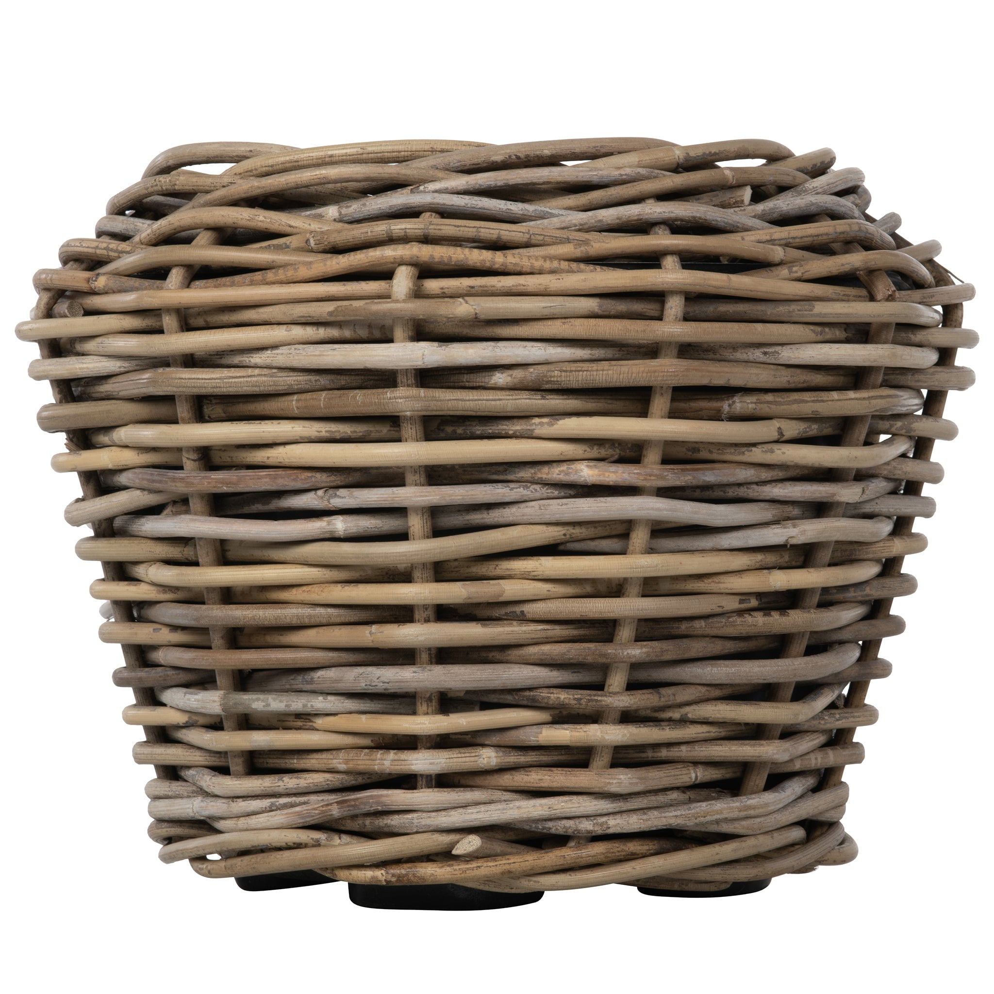 Kouboo Rattan Kobo Indoor & Outdoor Jar Planter Basket with Plastic Pot, Baskets for Indoor Plants Storage Laundry