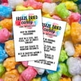 thumbnail image 5 of Freeze Dried Candy Care Instruction Cards  50pk 2x3.5 Allergy Warning Labels Stickers Holographic Bags Clear Window Freezy DIY, 5 of 5