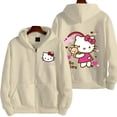 thumbnail image 5 of Chandail à Capuchon à Fermeture Éclair pour Femmes Automne Hiver Mignon Kawaii Sanrio Hello Kitty Motif, 5 of 5