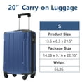 thumbnail image 2 of CQSXDA 20 Inch Lightweight ABS Hard Shell Suitcase with Smooth Double Spinner Wheels and TSA Lock, 2 of 8