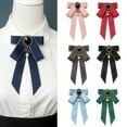 thumbnail image 4 of New Fashion Neck Decoration Alloy Jewelry Accessories Bowknot Brooches Necktie Shirt Collar Pin Bow Tie Crystal Rhinestone Bowtie LIGHT BLUE, 4 of 8