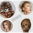 thumbnail image 4 of Hair Pins Bobby Pins, 6CM U shape Hair Bun Pins Clips, Wavy Design Hair Grips for Women Hair Styling 100PCS - Blonde, 4 of 4