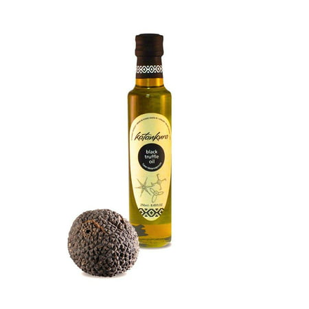 Katankura Extra Virgin Real Black Truffle Olive Oil, White Truffle Oil, Black Truffle Balsamic Vinegar 250ml (8.5oz) 250ml