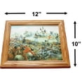 thumbnail image 3 of Framed Indian Wars Painting Print, CUSTER"S LAST STAND, Little Bighorn. American Wall Decor, Wall Art., 3 of 4