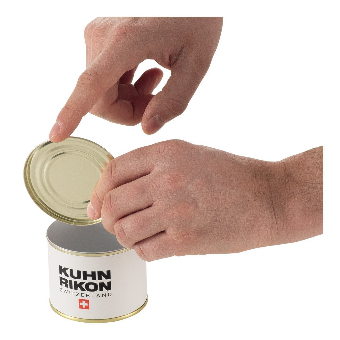 Kuhn Rikon Slim Safety Smooth Touch Can Opener, No Sharp Edges, LIDLIFTER®+  6.5, White