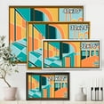 thumbnail image 4 of Designart 'Geometric Shapes Vintage Style Building Windows' Modern Framed Canvas Wall Art Print, 4 of 5