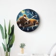 thumbnail image 4 of 14 Inch Wall Clock Battery Operated Silent Clock Decorative for Office, Kitchen, Outdoor, Living Room，Sleeping Bear on Moon Hanging Star Cute, 4 of 4