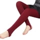 thumbnail image 1 of Qarigey Mallas térmicas para mujer, terciopelo elástico, grueso, suave, cómodo, ropa interior de invierno, calcetines, pantalones pitillo Prendas para la parte inferior del cuerpo Vino rojo, 1 of 6