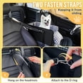 thumbnail image 3 of YMWVH Black Console Pet Car Seat, Armrest Booster Seat for Small Pets, Anti-Collapse with Soft Cushion and Safety Belt, Supports up to 11lbs, 3 of 7