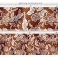 thumbnail image 4 of Soimoi Floral Theme Waterproof Fabric | Outdoor Material by the Yard | Tear-Resistant, UV Safe | Great for Bags, Rainwear, Covers & Curtains, Awning Cover Cloth - Orange, 4 of 7