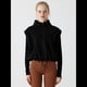 thumbnail image 4 of Chaleco Corto con Cremallera para Mujer, Abrigo Corto Cálido de Invierno Sin Mangas con Cuello Alto. Negro S, 4 of 8