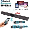 thumbnail image 2 of Barra de sonido para TV de 40 W con Bluetooth, inalámbrica y con cable, barra de sonido envolvente para PC, cine en casa, altavoz de TV con radio FM, columna central de música, BS28B 550 x 50 x 50 m, 2 of 5