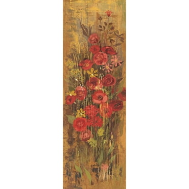 Marmont Hill 'Floral Frenzy Red Iii' by Alan Hopfensperger Painting Print on Wrapped Canvas
