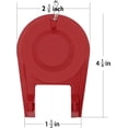 thumbnail image 3 of Toilet Flapper High Performance Universal Flapper for 2-Inch Flush Valves, Long Lasting Rubber - Easy to Install Red 1pc, 3 of 7