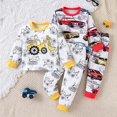 thumbnail image 2 of Enyan Toddler Boy Fall Winter Clothes 2-Packs Long Sleeve Top+Legging Pants Boys Outfits Set(Size 9-12 Months), 2 of 8