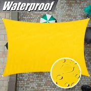ColourTree 100% BLOCKAGE Waterproof 7' x 12' Sun Shade Sail Canopy  Rectangle Yellow - Commercial Standard Heavy Duty - 220 GSM - 4 Years Warranty