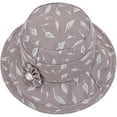 thumbnail image 3 of CoCopeaunts Summer Bucket Hat for Women White Pearl Decorated Beach Outdoor Travel Sunscreen Cotton Foldable Ladies Bucket Cap, 3 of 8