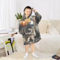 thumbnail image 6 of FORMRS Wearable Blanket Hoodie with Sleeves for Kids Cozy Flannel Sweatshirt, Watercolor Space, 6 of 7