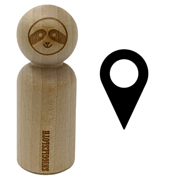 Map Location Symbol Rubber Stamp for Scrapbooking Crafting Stamping - Small 3/4 Inch