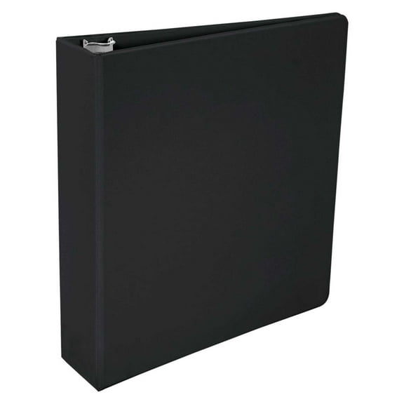 School Smart D Ring Binder, Polypropylene, 2 Inches, Black