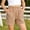 Khaki, variant on Girls Plaid Shorts, Ruffle Hem Elastic Waist Summer Relaxed Fit Casual Shorts Black Size 11-12 T