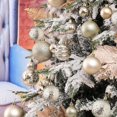 thumbnail image 4 of Adornos navideños en forma de bola: 30 unidades de adornos navideños de plástico irrompibles para colgar en el árbol de Navidad, fiestas, bodas y otras ocasiones (varios tamaños, champán), 4 of 6