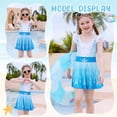 thumbnail image 5 of Marendyee Girls Elsa One Piece Swimsuits for Girls Short Sleeve Swim Dress with Skirt UPF 50+ Floral Bright Bathing Suits for 3-10 Years, 5 of 17