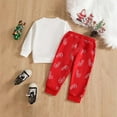 thumbnail image 6 of FEIFLY Winter Boys Hood Tops Pants Casual Tracksuit Long Sleeve Tops With Cane Design And Comfortable Pants Soft Fuzzy Athletic Outfits Kids Holiday Season Boho Baby Child Clothes Sets, 6 of 9