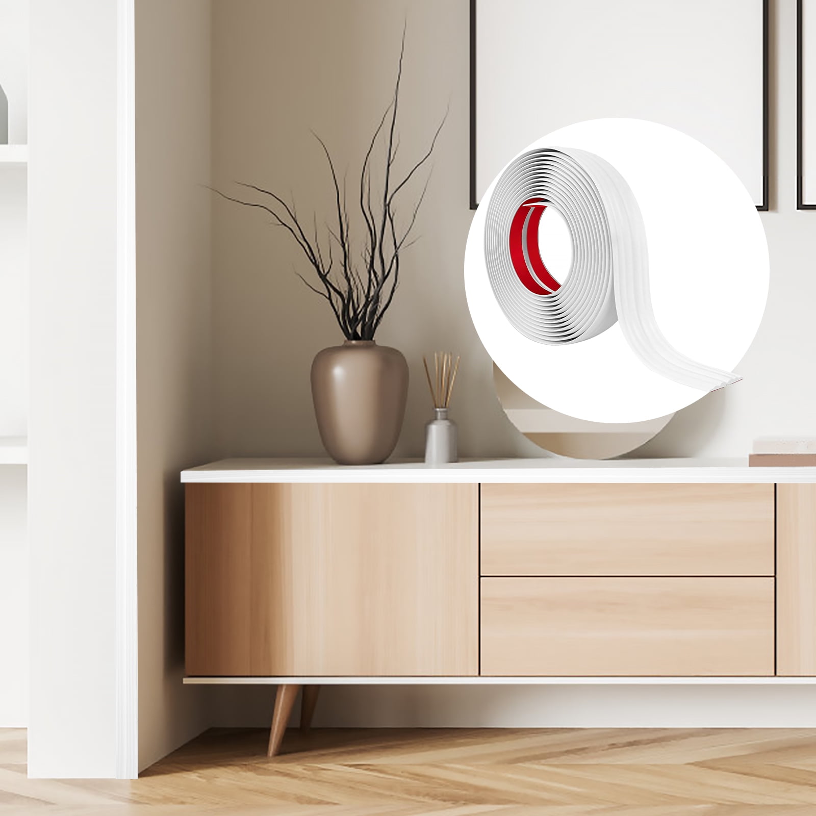 Wall Corner Protector Self Adhesive Wall Edge Trim Peel and Stick Corner Molding Trim Flexible Corner Edge Guard Easy to Install Wall Corner Guard for Wall Edge Table Corners