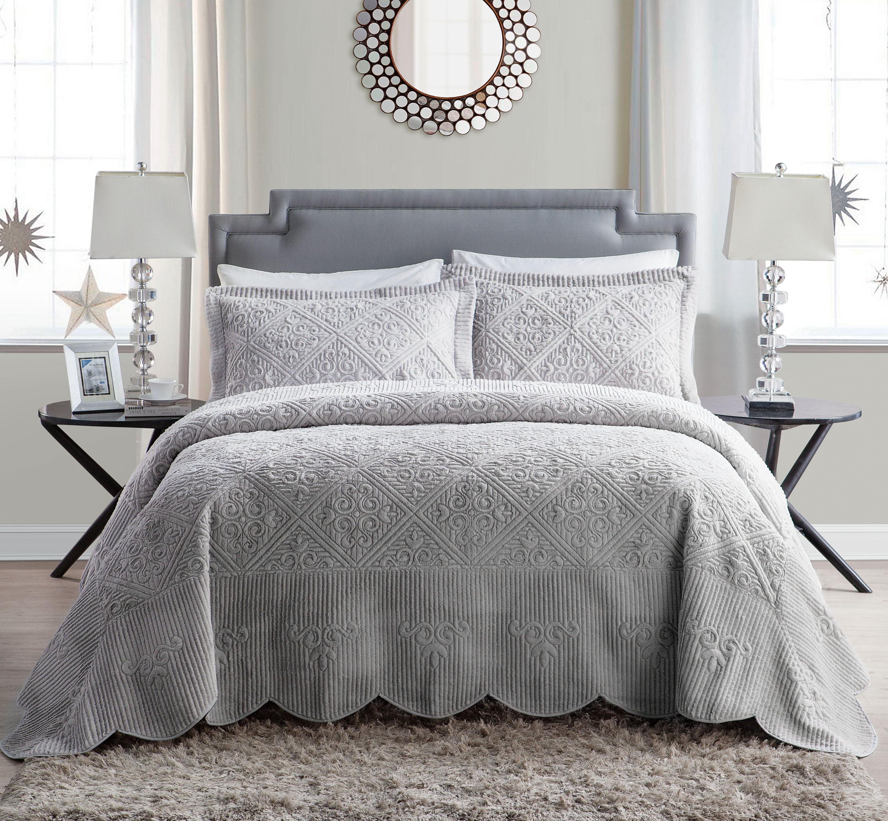 Gray Wasteland Quilt Set (Queen) - VCNY