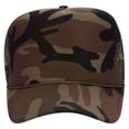thumbnail image 2 of Couver Camouflage 5 Panel High Crown Mesh Back Trucker Hat, Solid, Camo Black-Brown, 6PCS Set Pack, 2 of 7