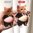thumbnail image 4 of 2Pcs 3D Cat Belly Sticker,Super Soft Silicone Anti-Collision Sticker for Home Aesthetics,Cute Cat Wearing Clothes with Pink Belly Decals Gift, 4 of 7