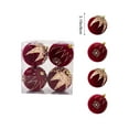 thumbnail image 3 of Christmas Ornaments, 4PCS Red Velvet Christmas Balls with Gold Glitter Design for Tree Decoration, Elegant Holiday Hanging Baubles for Home and Party Décor 2025 Trend, 3 of 6