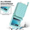 thumbnail image 3 of for Motorola Razr 60 Ultra Wallet Case, Adjustable Detachable Crossbody Strap Zipper Purse with Credit Card Slots Holder RFID Blocking PU Leather Protective Cover for Women Girls, Mint, 3 of 11