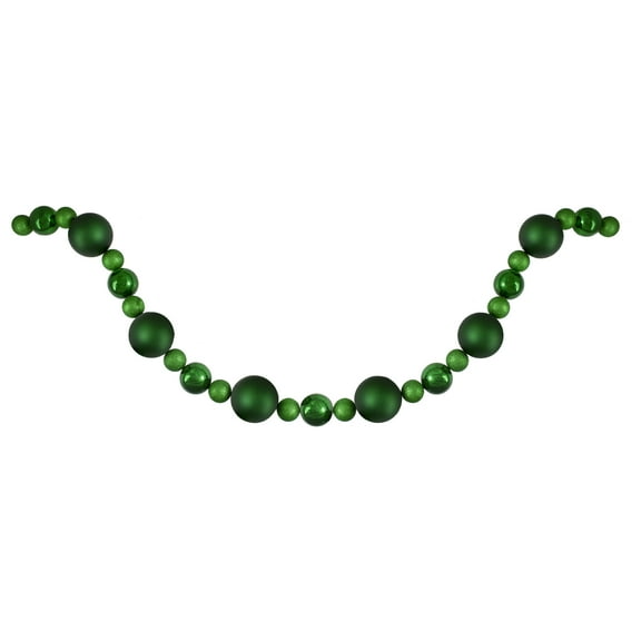 6' Green Shatterproof Ball Artificial Christmas Garland - Unlit