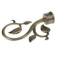 thumbnail image 4 of Window Curtain Rod Ends Finials Drapery Pole Decorative Heads . 28mm Leaves- Bronze, 4 of 6