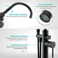 thumbnail image 4 of 1-Handle Freestanding Floor Mount Tub Faucet Bathtub Filler with Hand Shower in Matte Black, 4 of 5