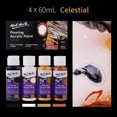 thumbnail image 1 of Fluid Acrylic Gloss Pouring Paint, 60ml/Tube, Set of 4 Colors - Flamingo/Rainforest/Celestial/Cosmic, 1 of 7