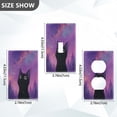 thumbnail image 2 of Light Switch Cover Switch Plate Outlet Cover Plug Cover for Electrical Toggle Switch Purple Sky and Black Cat, 2 of 6