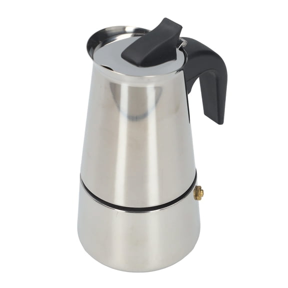 YAHHU Portable Stainless Steel Coffee Pot Moka Espresso Maker Mocha Pot (200ml / 6.76 oz)