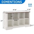thumbnail image 3 of 8-Cube LED Bookshelf - Mid-Century Modern Wood Storage Shelf for Bedroom, Living Room & Office, White, 3 of 7