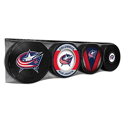 Blue Jackets Officially Licensed 4-Pack Hockey Puck Collection